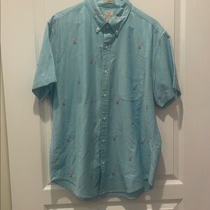 J. Crew Sky Blue Embroidered Casual Shirt